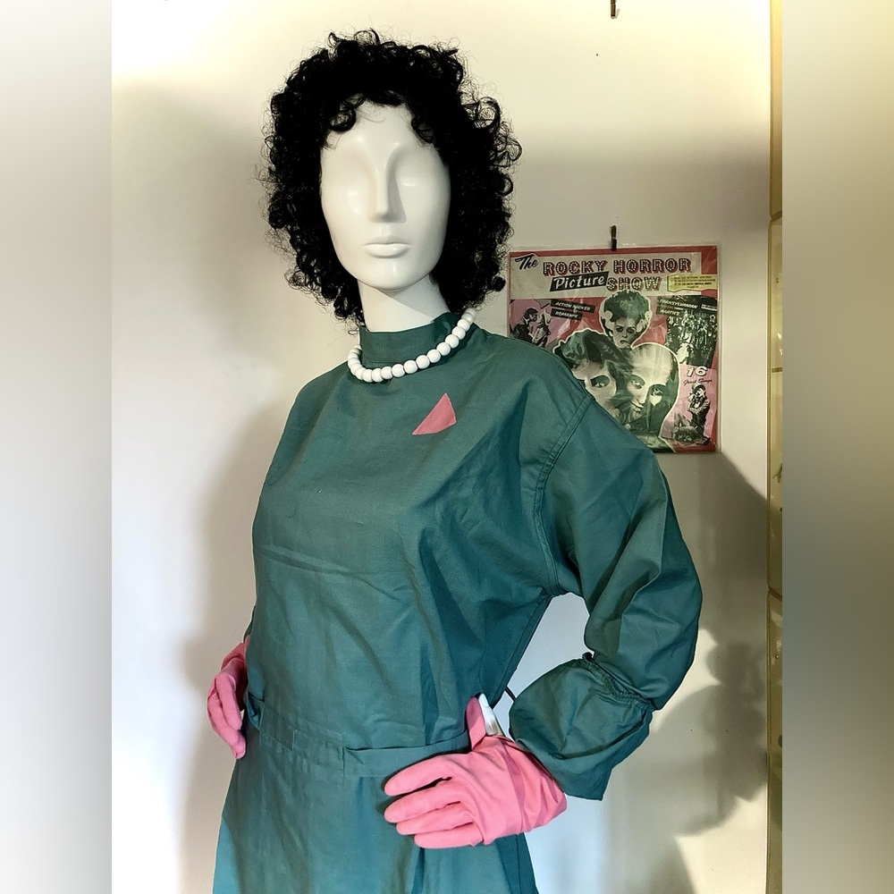 Men's Teal Utility Shirt with Pink Accent